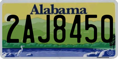 AL license plate 2AJ8450