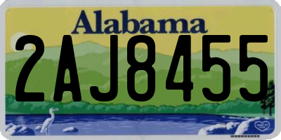 AL license plate 2AJ8455
