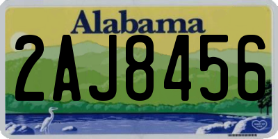 AL license plate 2AJ8456