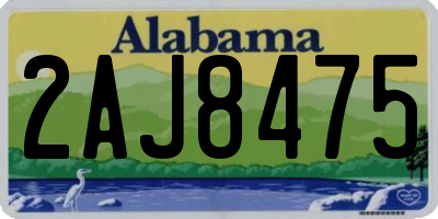 AL license plate 2AJ8475