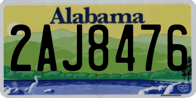 AL license plate 2AJ8476