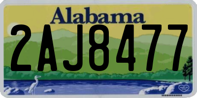 AL license plate 2AJ8477