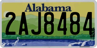 AL license plate 2AJ8484