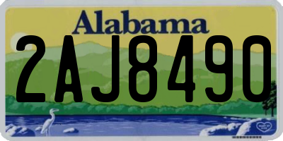 AL license plate 2AJ8490