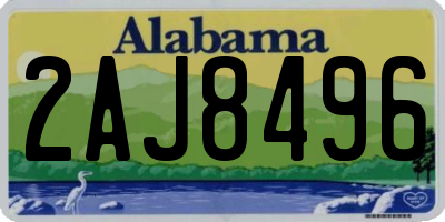 AL license plate 2AJ8496
