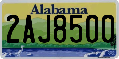 AL license plate 2AJ8500