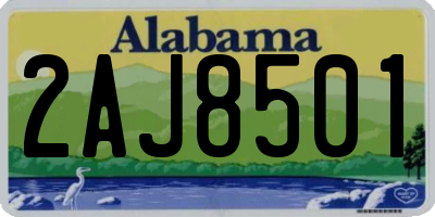 AL license plate 2AJ8501