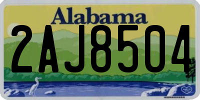 AL license plate 2AJ8504