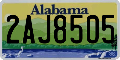 AL license plate 2AJ8505