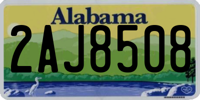 AL license plate 2AJ8508