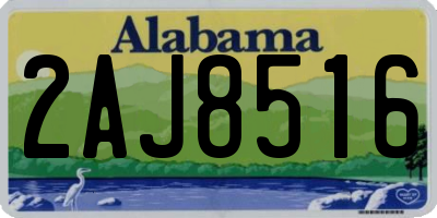 AL license plate 2AJ8516