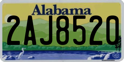 AL license plate 2AJ8520