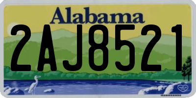 AL license plate 2AJ8521