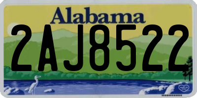 AL license plate 2AJ8522