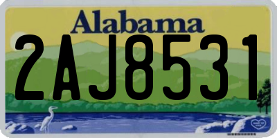 AL license plate 2AJ8531