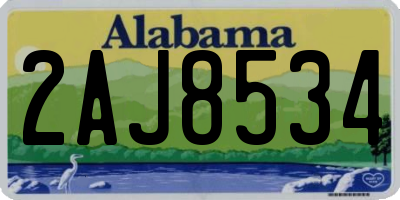 AL license plate 2AJ8534