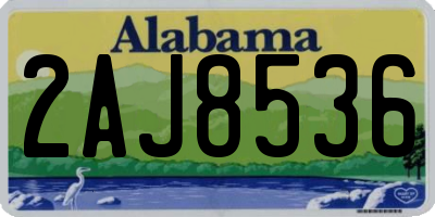 AL license plate 2AJ8536
