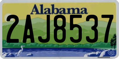 AL license plate 2AJ8537