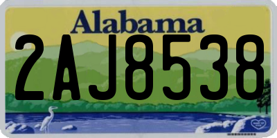 AL license plate 2AJ8538