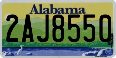 AL license plate 2AJ8550