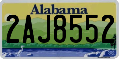AL license plate 2AJ8552