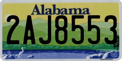 AL license plate 2AJ8553