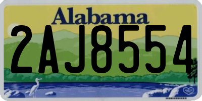 AL license plate 2AJ8554
