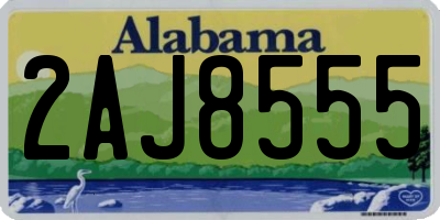 AL license plate 2AJ8555