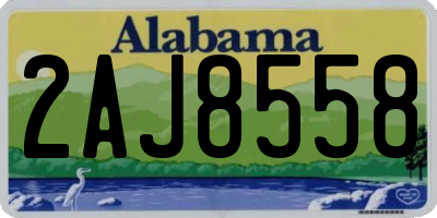 AL license plate 2AJ8558