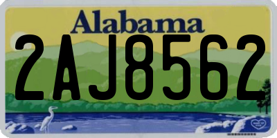 AL license plate 2AJ8562