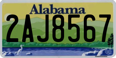AL license plate 2AJ8567