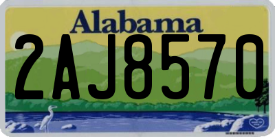 AL license plate 2AJ8570