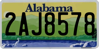 AL license plate 2AJ8578