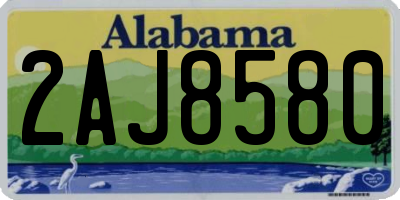 AL license plate 2AJ8580