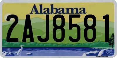 AL license plate 2AJ8581
