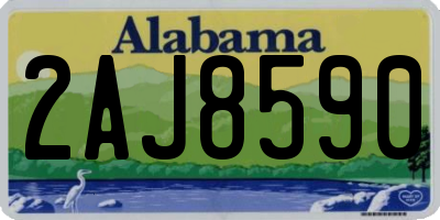 AL license plate 2AJ8590