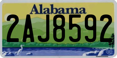 AL license plate 2AJ8592