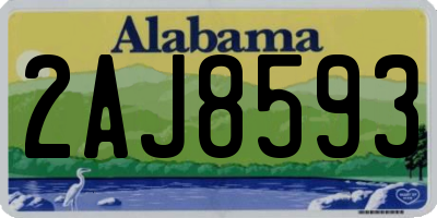 AL license plate 2AJ8593