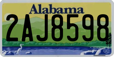 AL license plate 2AJ8598