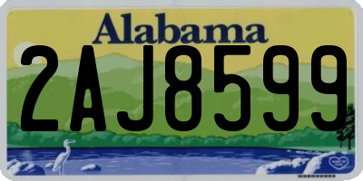 AL license plate 2AJ8599