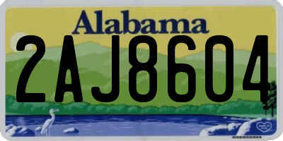 AL license plate 2AJ8604
