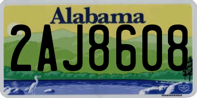 AL license plate 2AJ8608
