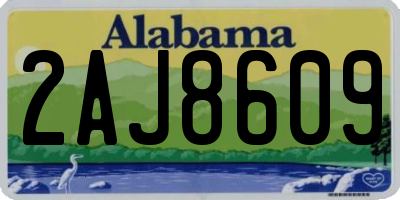 AL license plate 2AJ8609