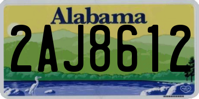 AL license plate 2AJ8612