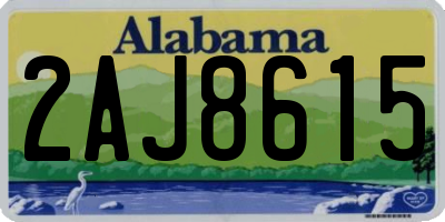 AL license plate 2AJ8615