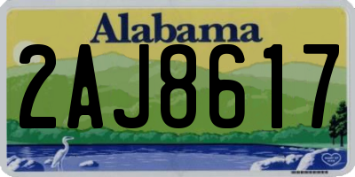 AL license plate 2AJ8617