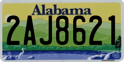 AL license plate 2AJ8621