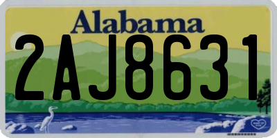 AL license plate 2AJ8631