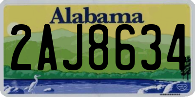 AL license plate 2AJ8634