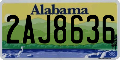 AL license plate 2AJ8636